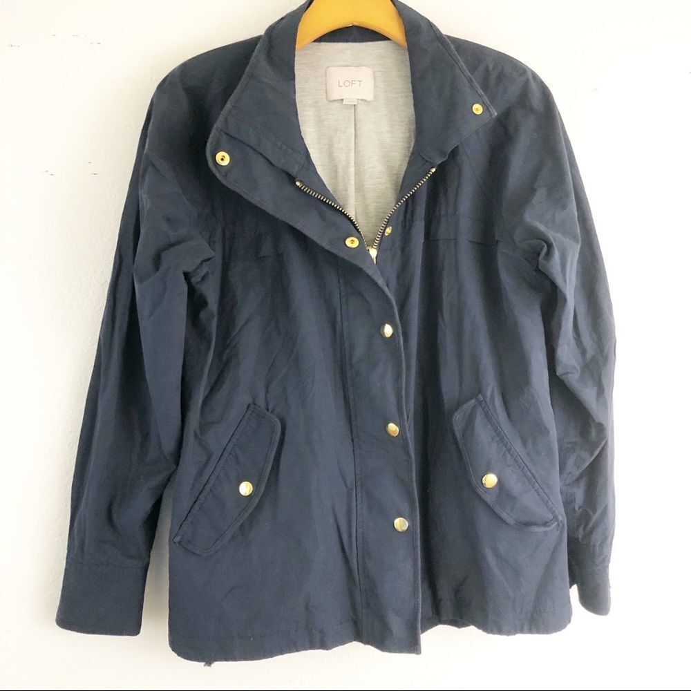 Loft Blue Half String Jacket Size S - image 1